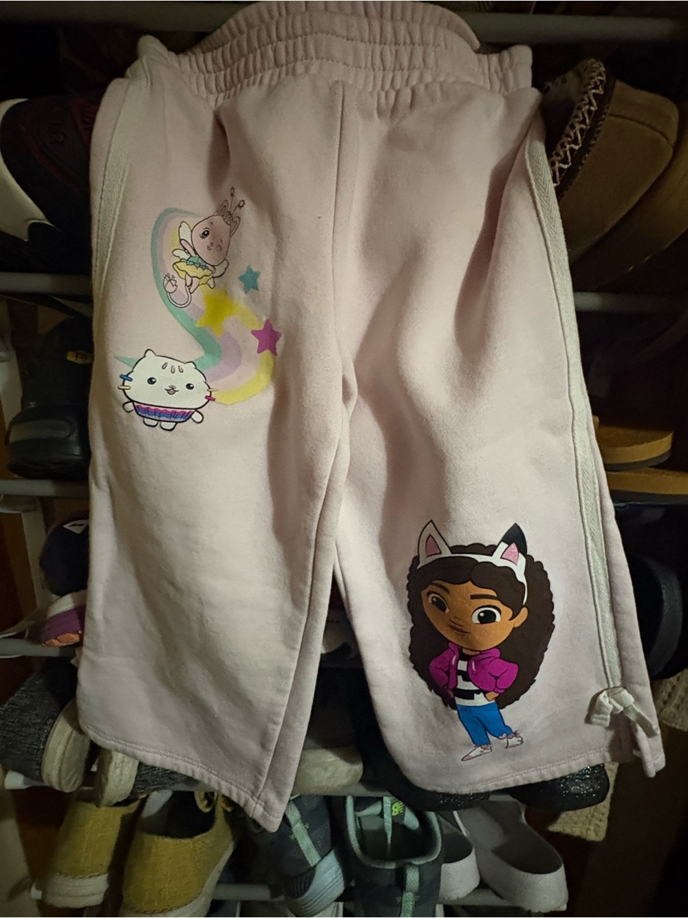 Gabbys Dollhouse Dreamworks Light Pink Kids Sweatpants